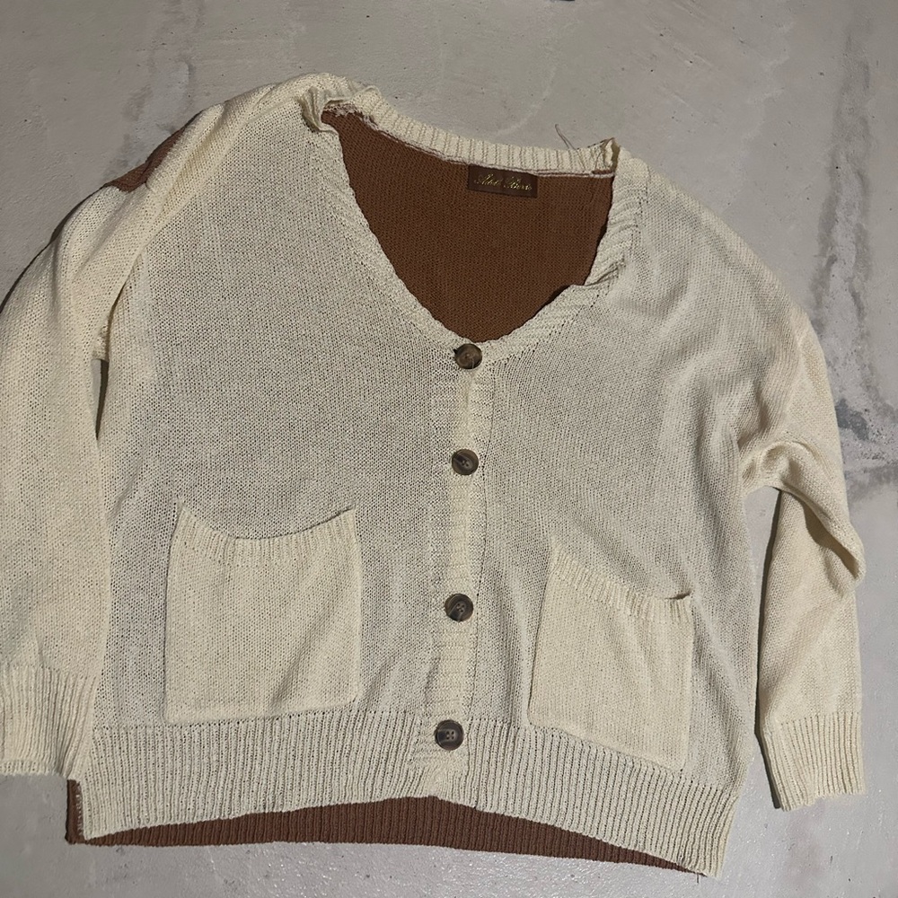 knit multi colour cardigan